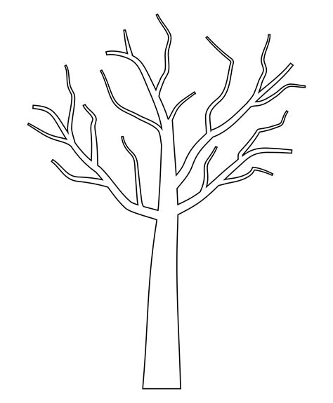 Tree Trunk Outline Printable